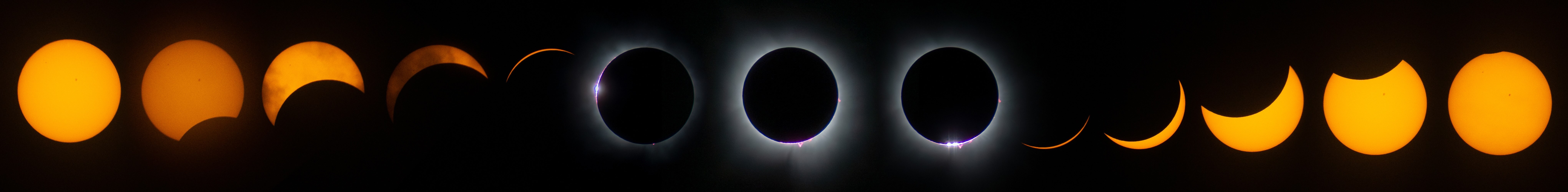The total solar eclipse of April 8, 2024, seen from Mineola, Texas